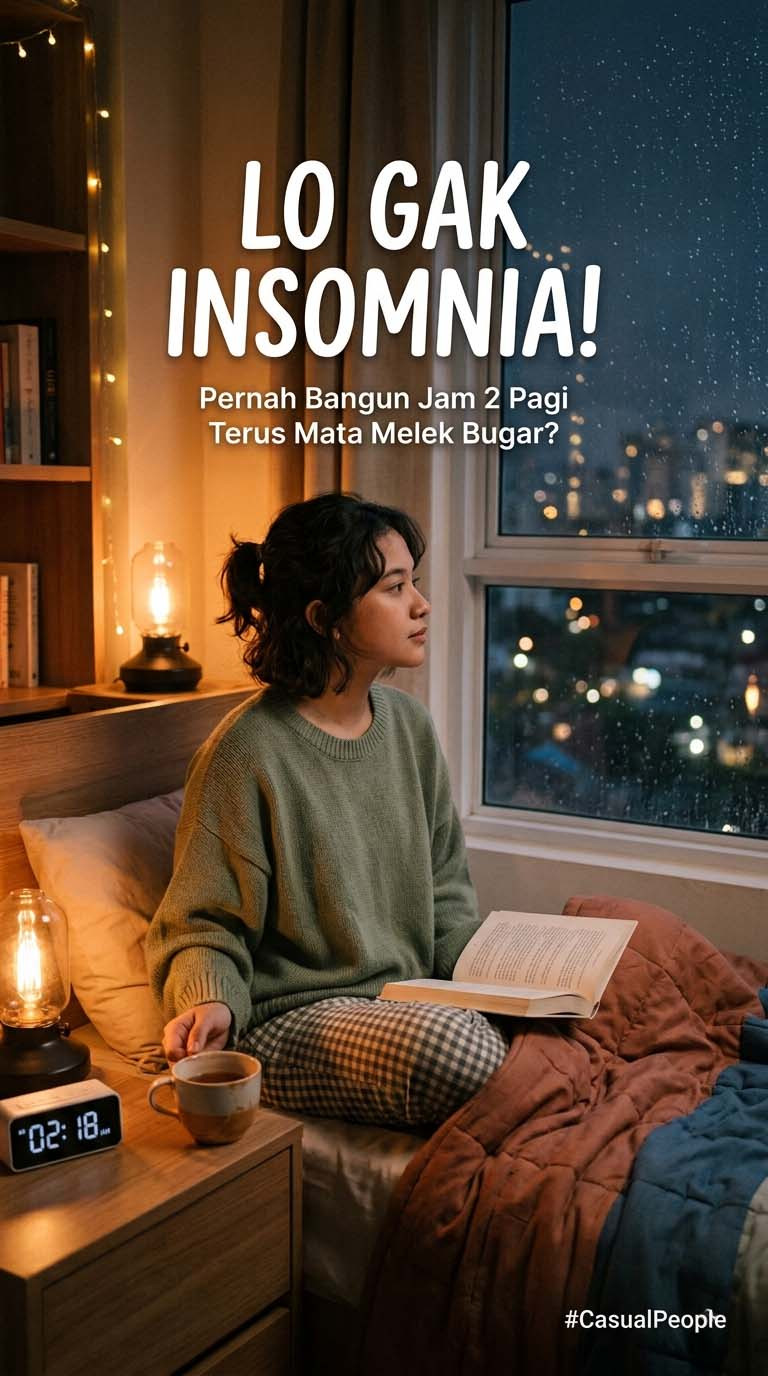 Lo Gak Insomnia! Pernah Bangun Jam 2 Pagi Terus Mata Melek Bugar?