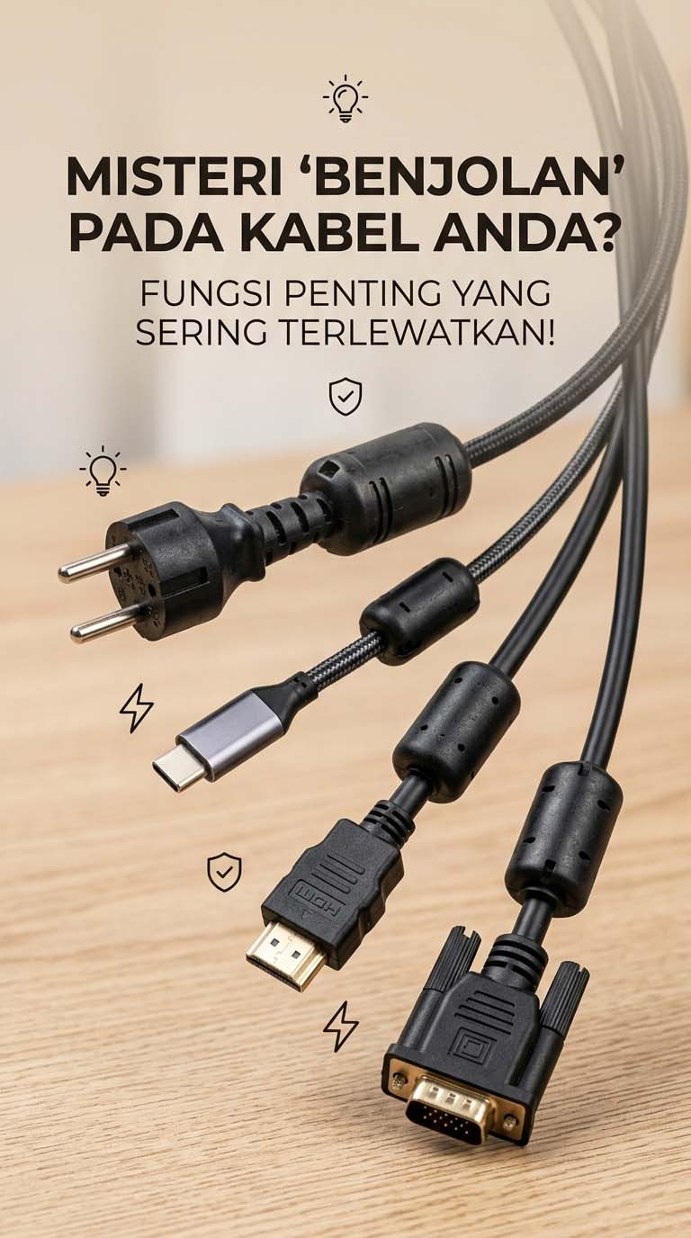 Pernah Sadar Ada Benjolan di Kabel Laptopmu? Ini Alasan Kenapa Gak Boleh Rusak!