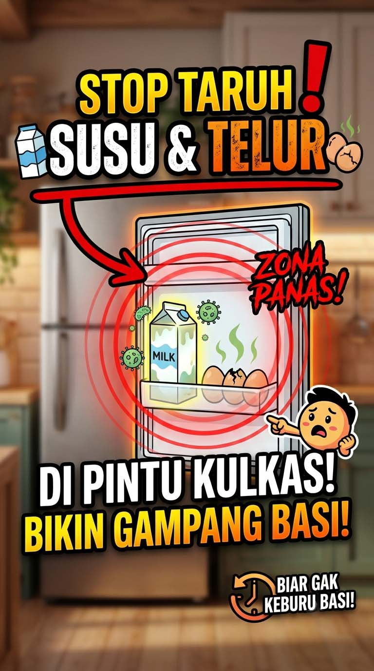 Biar Gak Keburu Basi: Stop Taruh Susu & Telur di Pintu Kulkas!
