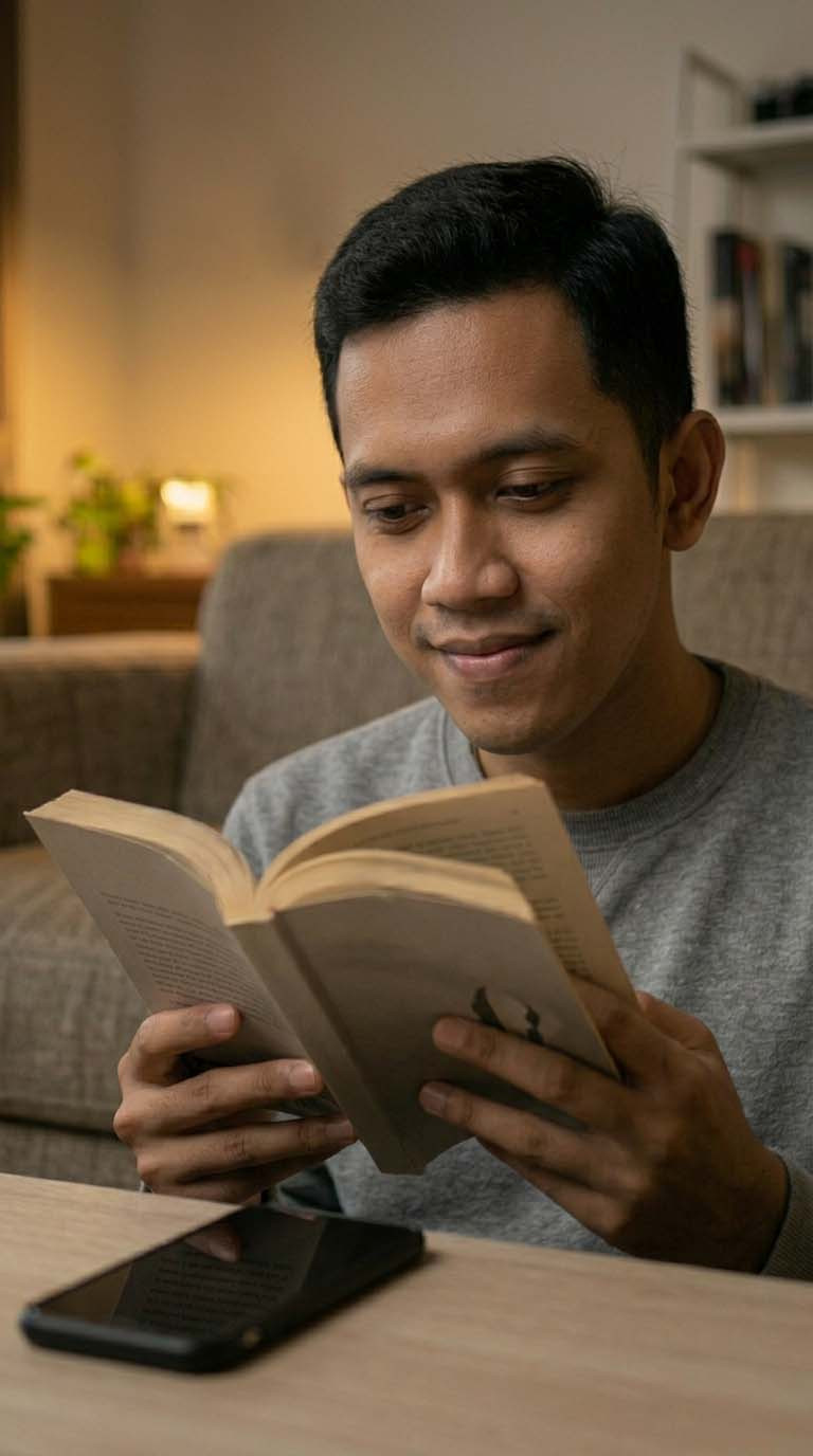 Baca Buku vs Scroll HP : Isinya Sama, Kok Otak Rasanya Beda?